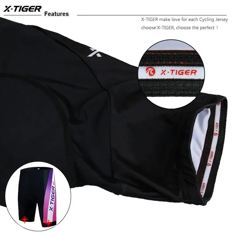 X-TIGER Women Cycling Shorts 5D Gel Padded Shockproof MTB Mountian Bicycle Shorts Road Racing Bike Shorts Outfit Clothing