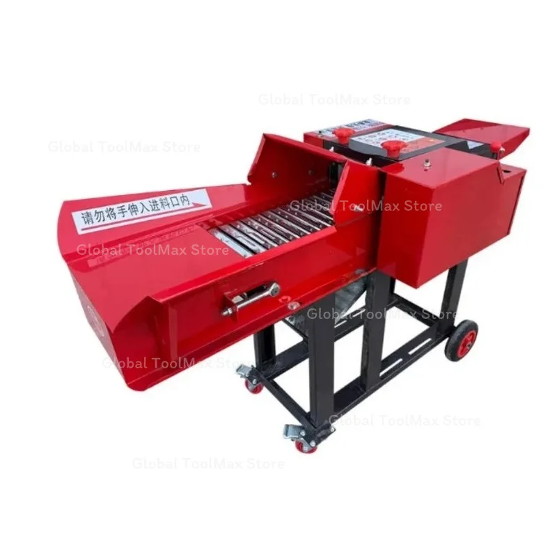 Large Farm Electric Forage Chopper Grass Straw Shredding Machine Livestock Hay Feed Processing Equipment