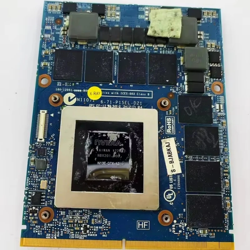 GTX680M GTX 680M GDDR5 4GB N13E-GTX-A2 Graphics Video Card For Clevo X511 P150EM X8100 P570WM P370EM P150EM P151EM P170EM