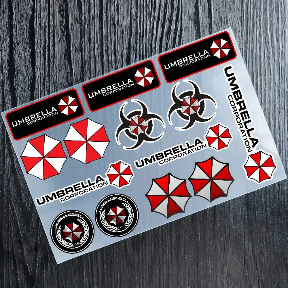 Resident Evil Umbrella Stickers Auto Body Bumper Windows Motorcycle Laptop Walls Vinyl Decal Car Tuning Accessories