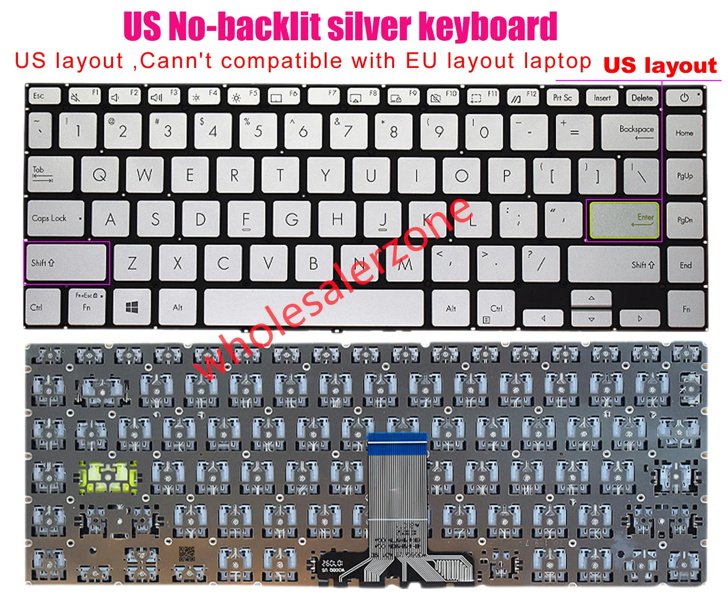 New US Keyboard For Asus Vivobook X421 X421E X421IA X421EQY X421F X421FAY X421J X421JQ X421JPY,M433 M433I,E410 E410M laptop