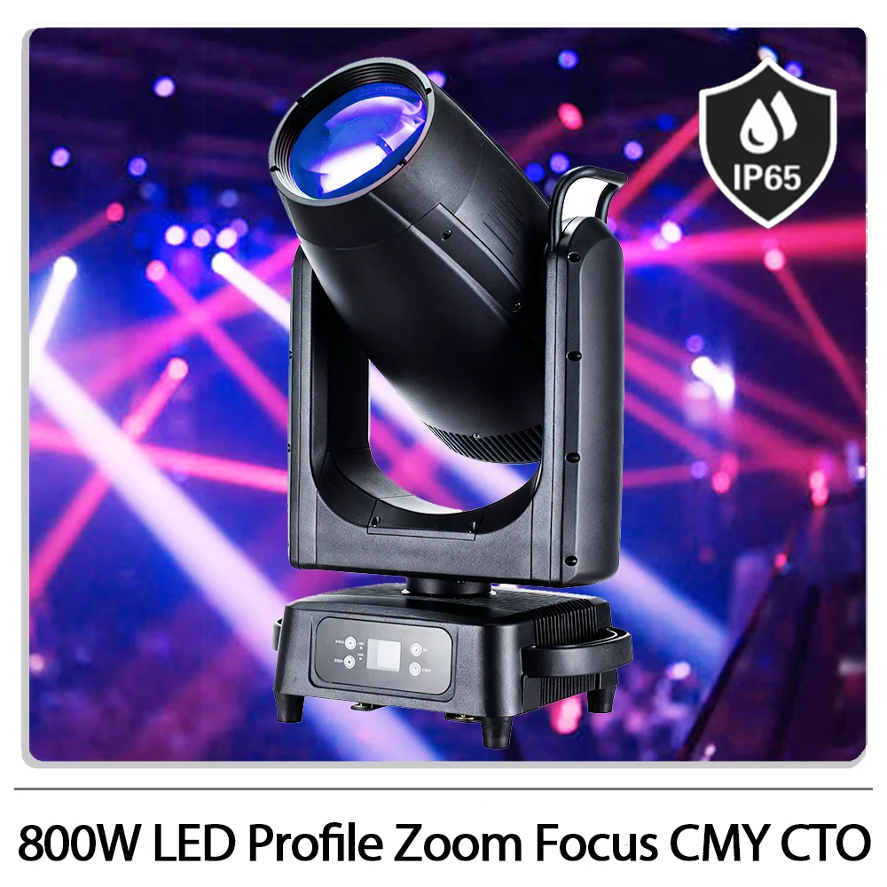 

Светодиодный водонепроницаемый профильный зум мощностью 800 Вт с движущейся головкой CMY CTO 13 Gobos 4 призмы фокуса RDM DMX512 для DJ Disco party Bar club