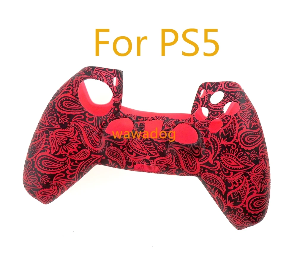

1 шт. для контроллера PS5, защитный чехол для геймпада, силиконовый чехол с водной трансферной печатью для PlayStation 5