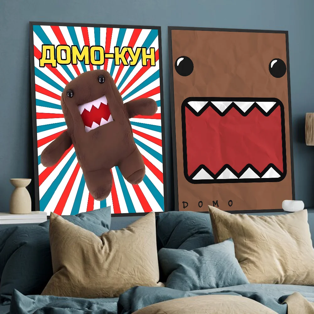 Cute Domo-Kun Classic Movie Good Quality Prints and Posters Waterproof Paper Sticker Coffee House Bar Posters Wall Stickers