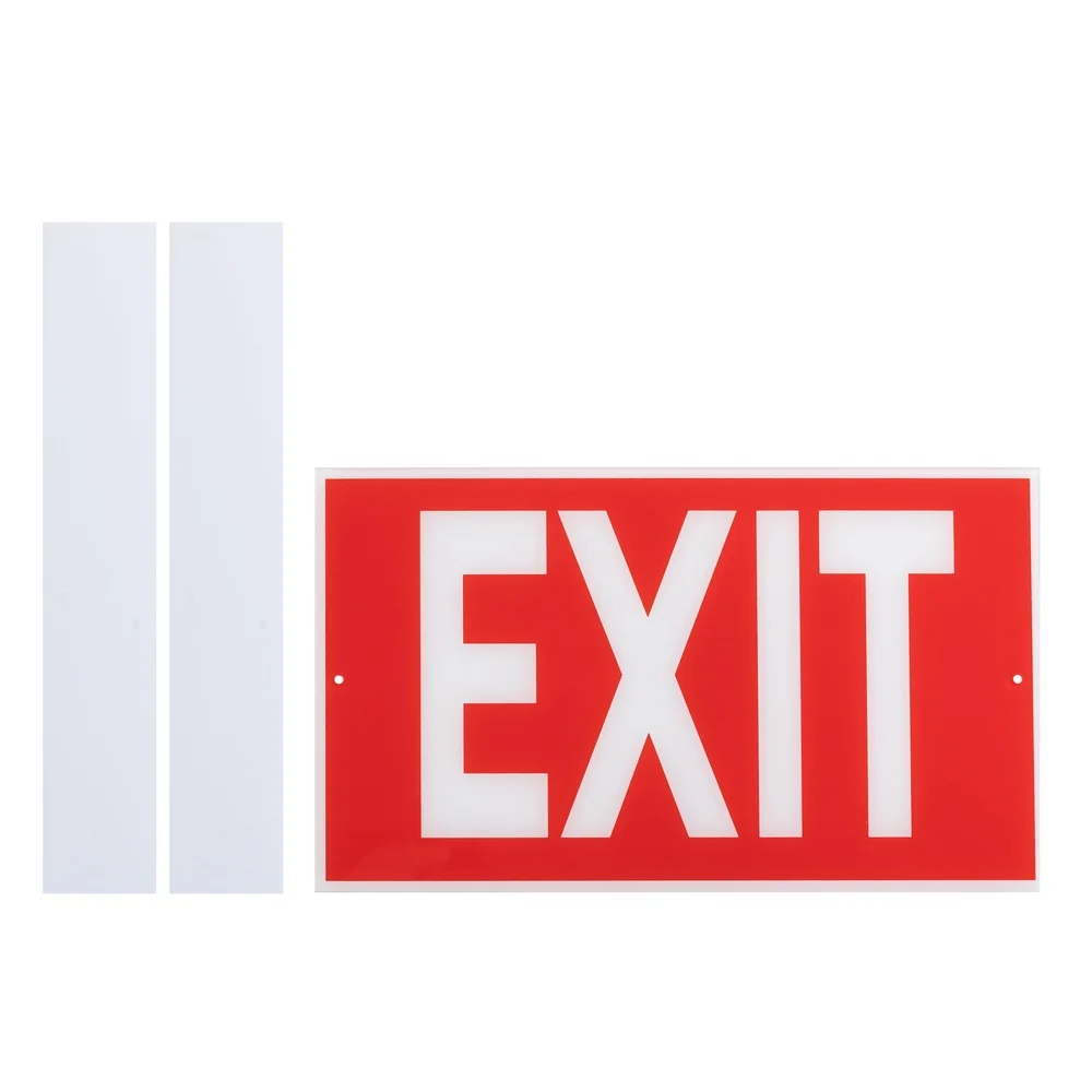 3 Pack 7x12 Inch Durable Acrylic Exit Sign High Visibility Red with White Text Emergency Use Impact Resistant