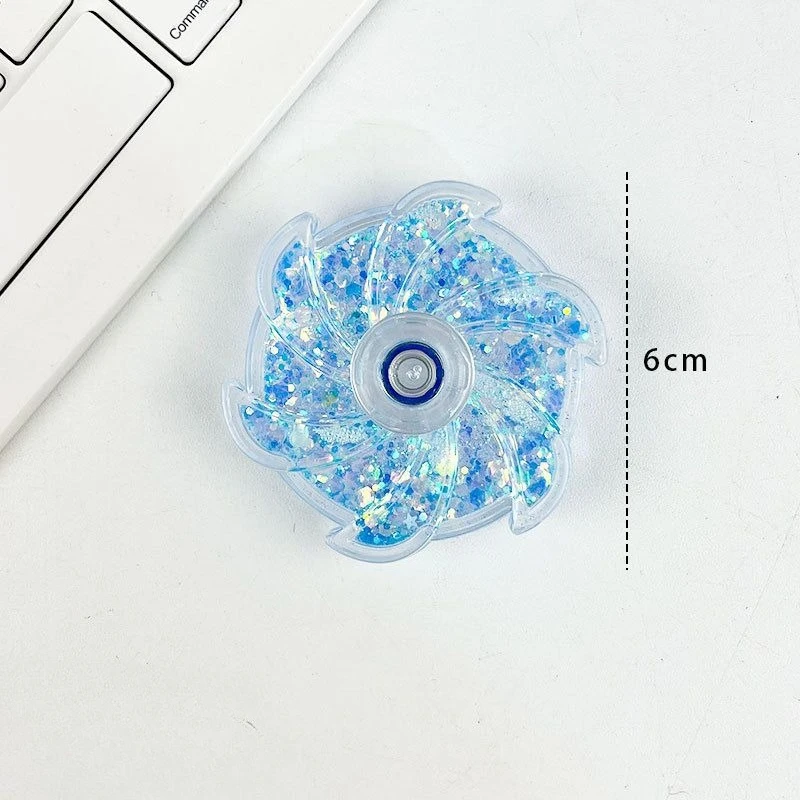 Juguete giratorio con purpurina reflectante que fluye para estudiantes, practicantes, juguete resistente a la presión antiestrés, regalo de descompresión para niña