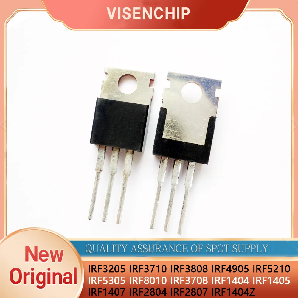 10 piezas IRF1404 IRF1405 IRF1407 IRF2804 IRF2807 IRF1404Z IRF3205 IRF3708 IRF3710 IRF3808 IRF4905 IRF5210 IRF5305 IRF8010 TO-220