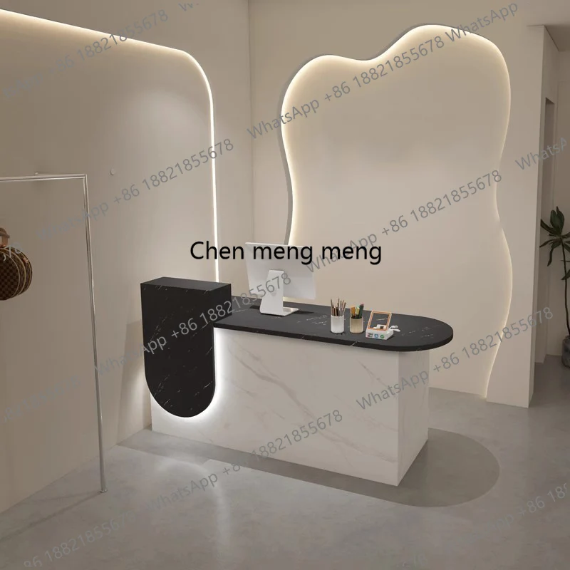 

Европейские современные стойки ресепшн из изогнутого дерева, минималистичный дизайн, для демонстрации товаров