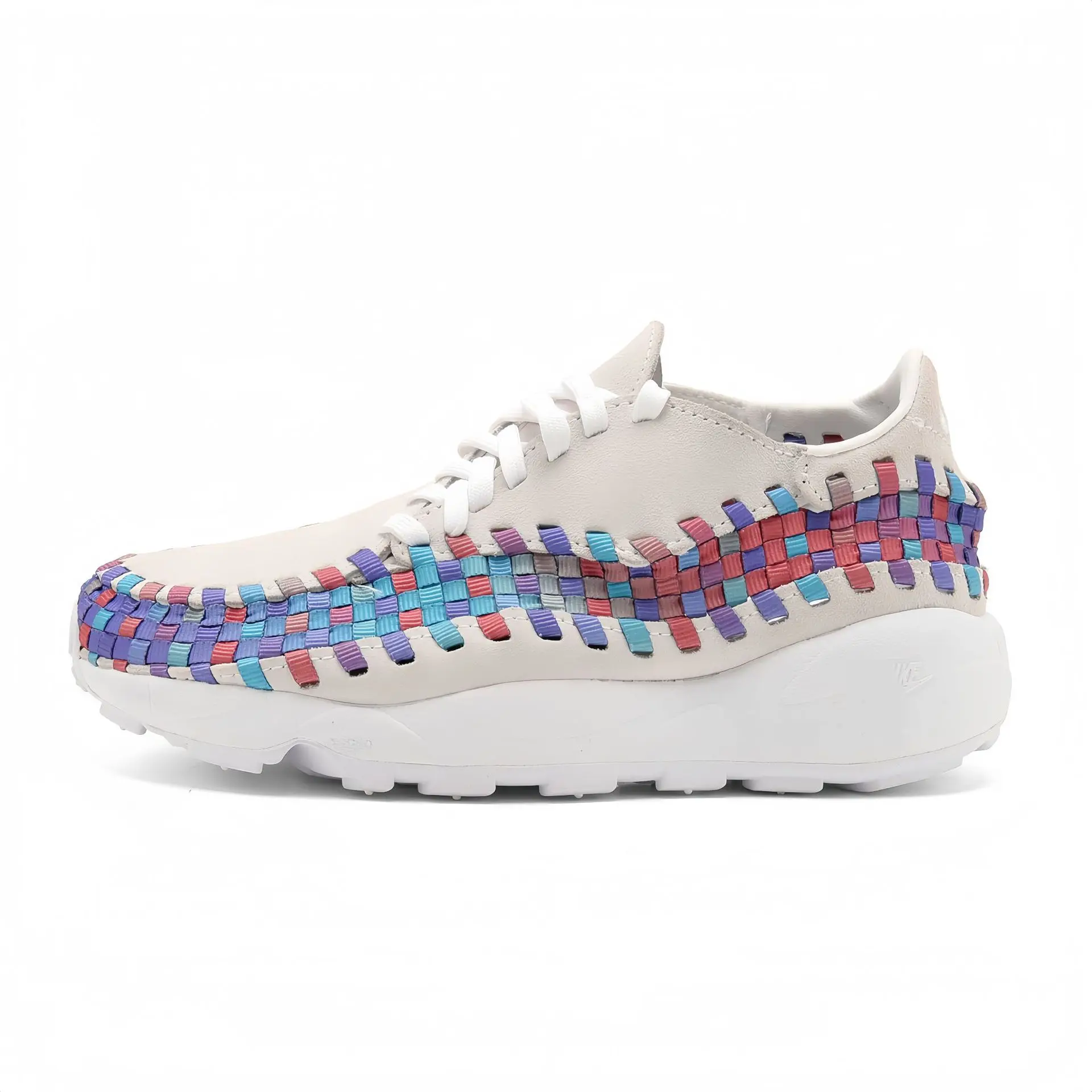 

2026 Breathable Rainbow Woven Walking Shoes Personalized Lightweight Shockproof Non Slip Sports Casual Sneakers