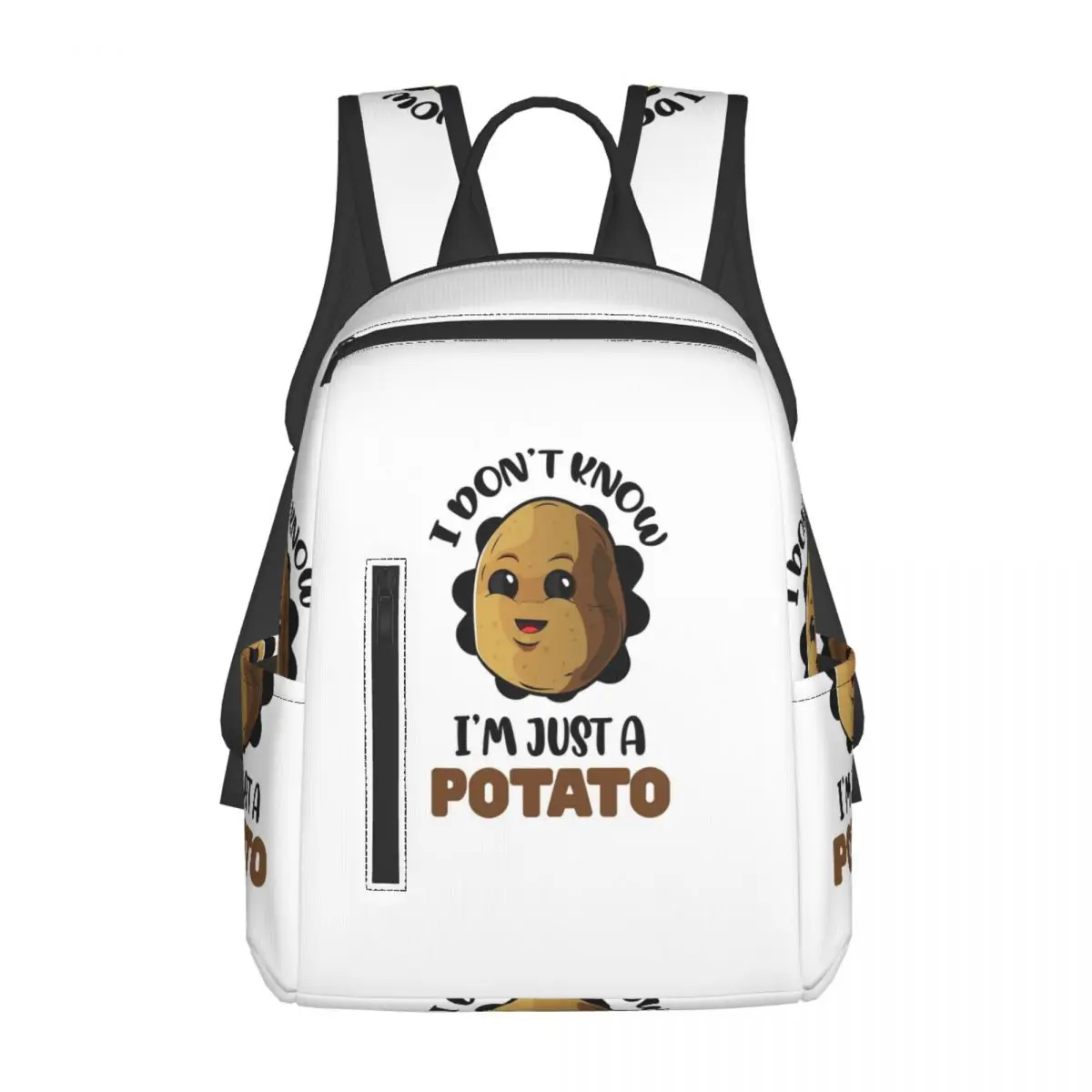 I Don't Know I'm Just A Potato - Potato Lover Gift Backpack Daypack Large Capacity Kids BookBag School Bag Shoulder Bags