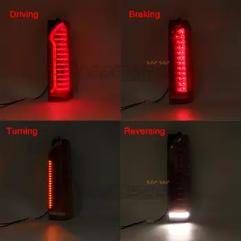 LED zadní světlo pro Toyota HiAce 2004-2018, brzdové couvací světlo s dynamickým směrovým světlem, kouřové/červené sklo 10 nejlepší prodej LED zadní světla pro Toyota Hiace - №2
