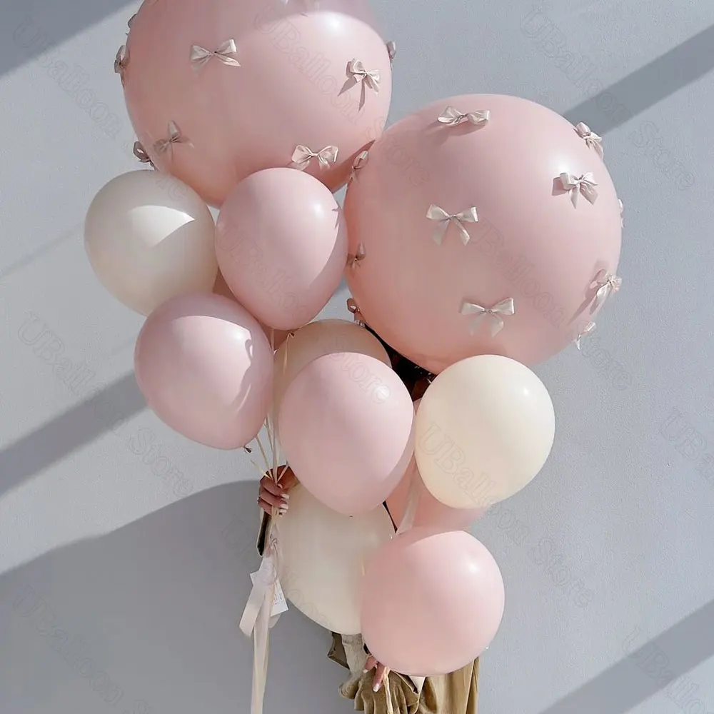 20/40 Stück staubige rosa Latexballons 10 Zoll weißer Sand Boho blassrosa Luft-Heliumballons für Geburtstag, Hochzeit, Babyparty-Dekoration – Detail 4