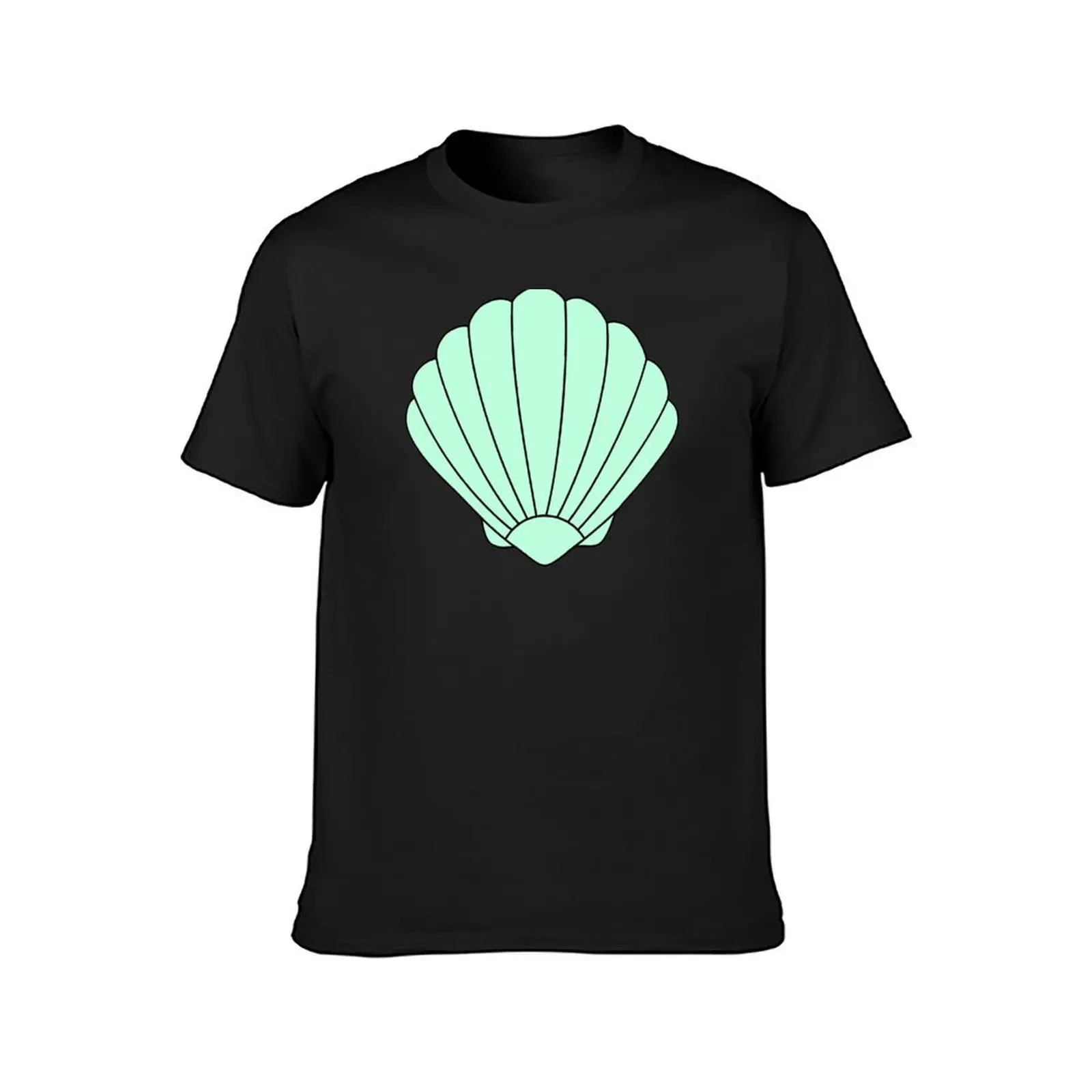 Light Aquamarine Seashell Icon T-Shirt sweat sports fans oversizeds men t shirts