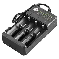 18650 Li-ion Battery Charger 3 Slots For 18500 Charging 3.7V Rechargeable Charge For 18350