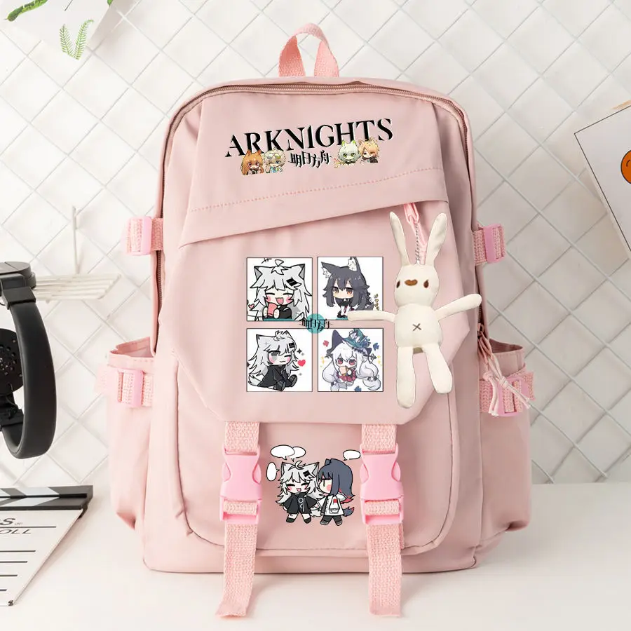 Arknights Anime Backpack For Elementary Middle School Students, Boys And Girls, Large Capacity, Lightweight, Spine Protection, A
