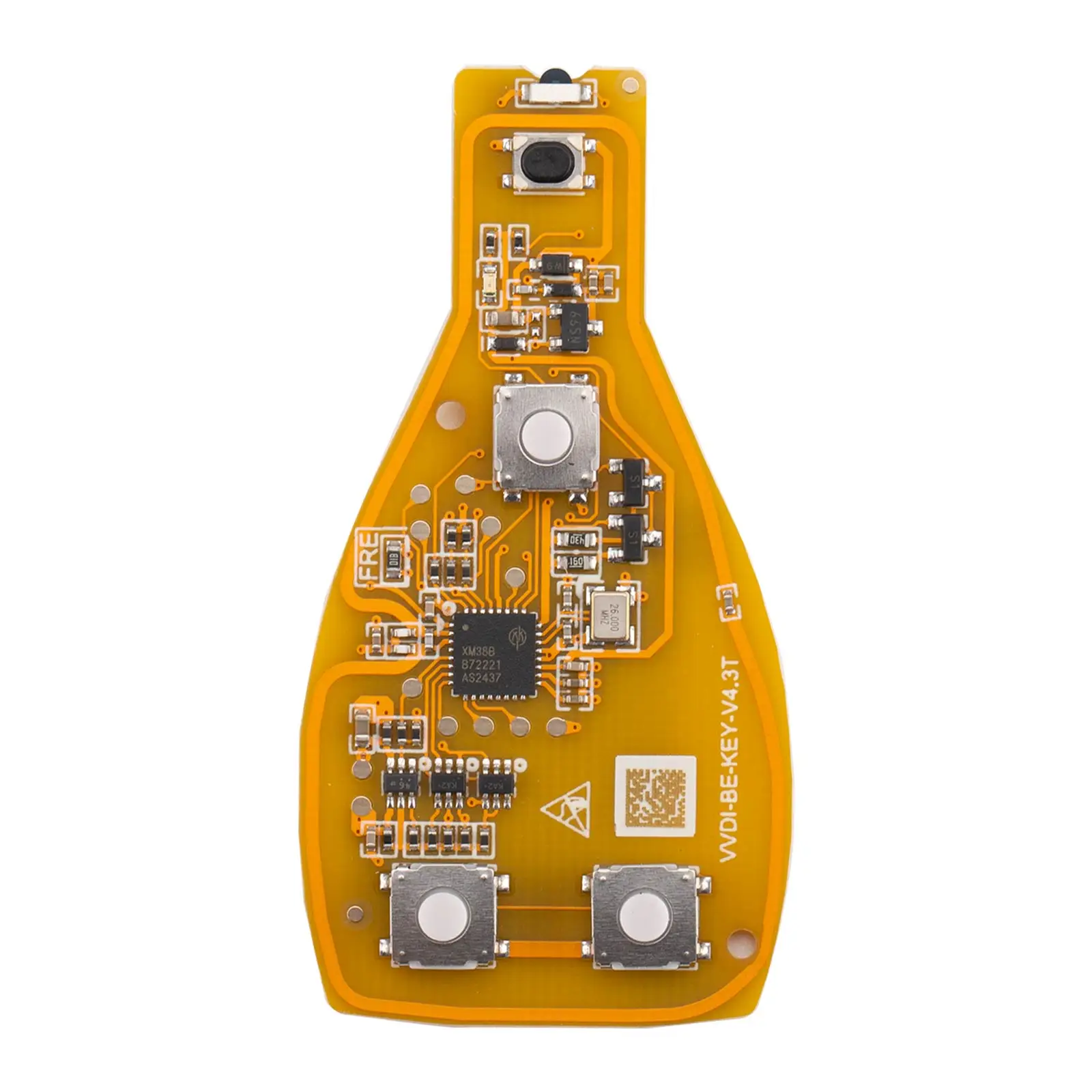 5 Piece XHORSE VVDI BE Key Pro Improved Version Yellow Board with Smart Key Shell 3 Buttons/ 4 Buttons
