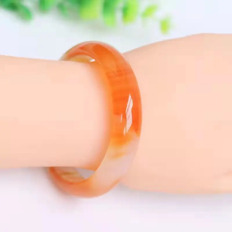 

Red Flower Pretty Bracelet Jade Bracelet Bracelet Female Red and White Agate Jade Chalcedony
