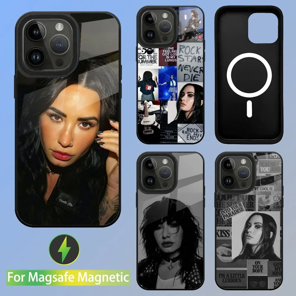 

Singer Demi Lovato Phone Case For iPhone 16,15,14,13,12,11,Plus,Pro,Max Mini Magsafe Magnetic Wireless Charging