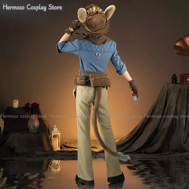 A;3\v,7'd/Identity Ⅴ Norton Campbell Prospector Cosplay Costume Hat Tail Scarf Gloves Props Glasses Halloween New Fash6'b\7.n;8/ - view 3