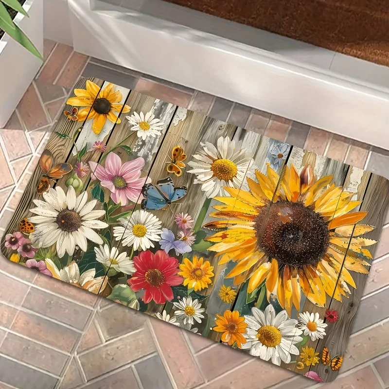 Garden Carpet Sunshine Sunflower Floor Mat Doormat Welcome Rug For Bedroom Home Decor