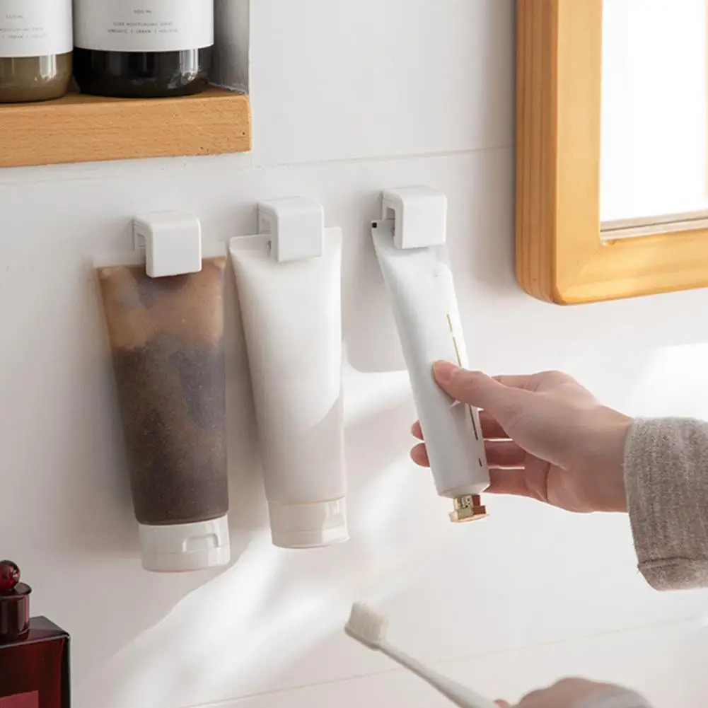 Toothpaste Clip Waterproof Wall Mount Plastic Toothpaste Dental Rack Hook Toothpaste Dispenser For Bathroom Storage Clip