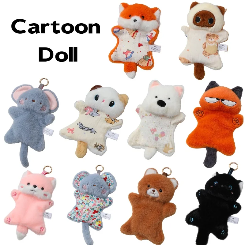 28cm Urocza i Popularna Pluszowa Zabawka Zwierzątko z Kreskówki Nowe Style Pluszowy Wisiorek Zwierzęcy Kot Królik Panda Wypchane Zwierzę Zabawka