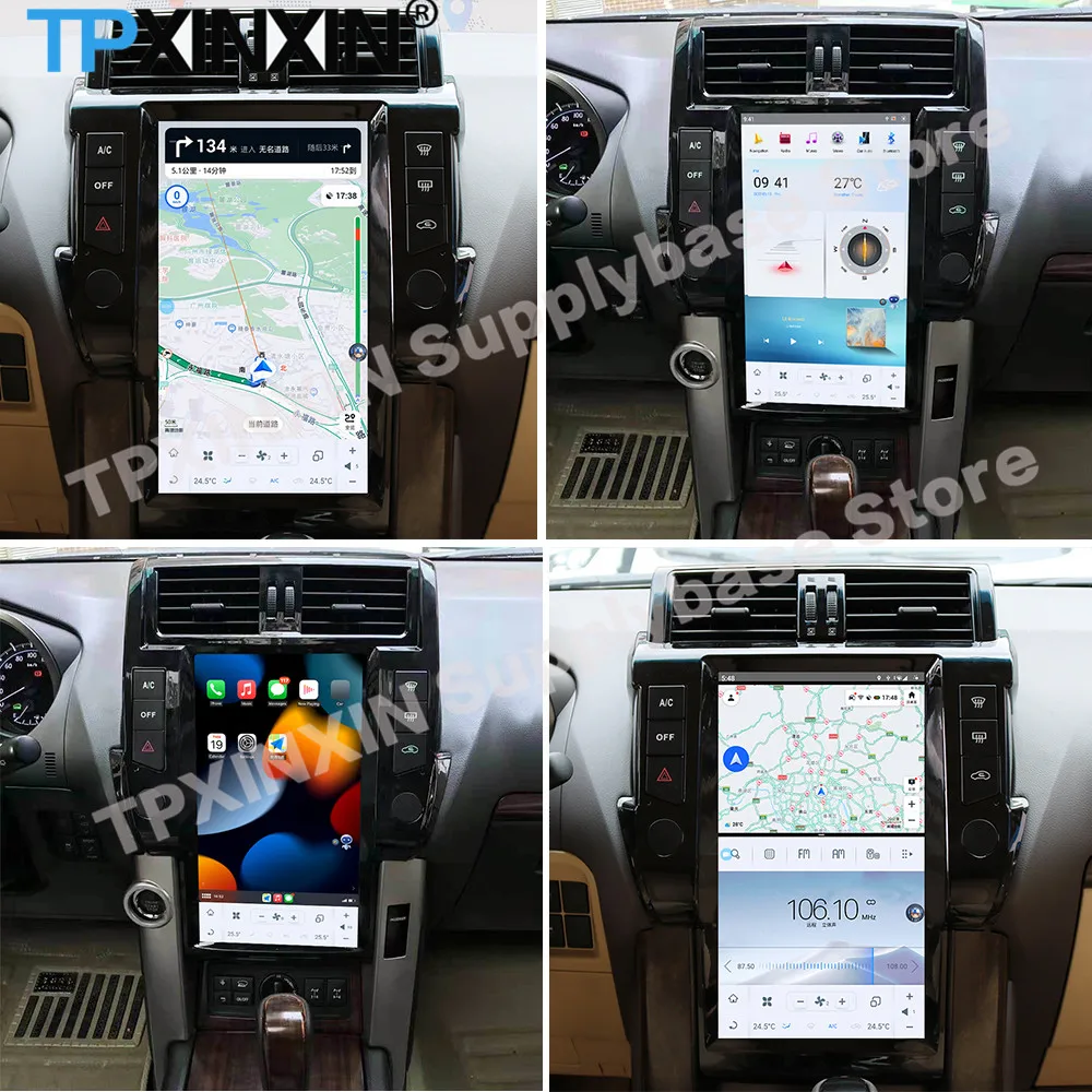 Android Auto Touch Screen Multimedia Stereo For Toyota Land Cruiser Prado 150 2010~2017 GPS Navigation Car Radio Audio Head Unit