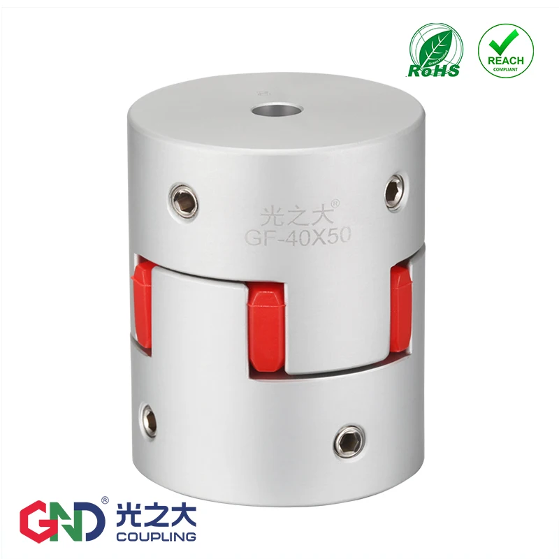 GND gear hole minimum 3mm maximum 8mm Jaw D14  L22 shaped setscrew series flexible coupling shaft coupler servo motor