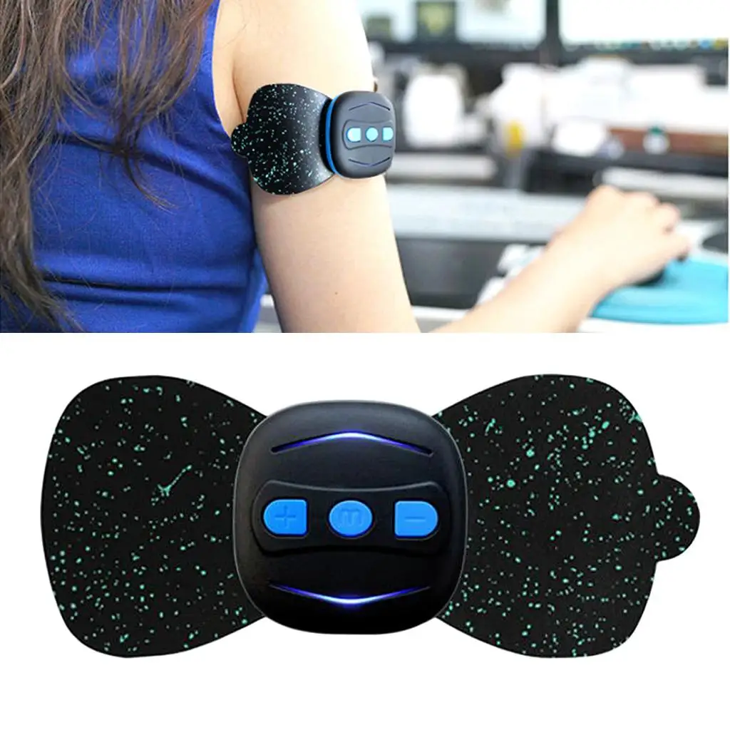 Portable Charging neck and back Massager Cervical Vertebra Massage Stickers with Remote Controller for Car