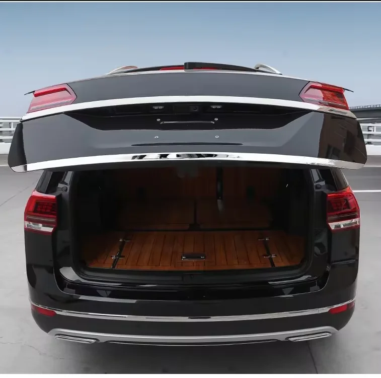 ديكورات شريط غطاء صندوق الباب الخلفي من الفولاذ المقاوم للصدأ ، ملحق صب السيارة لفولكس فاجن تيرامونت Atlas-our ، غطاء البوابة الخلفية