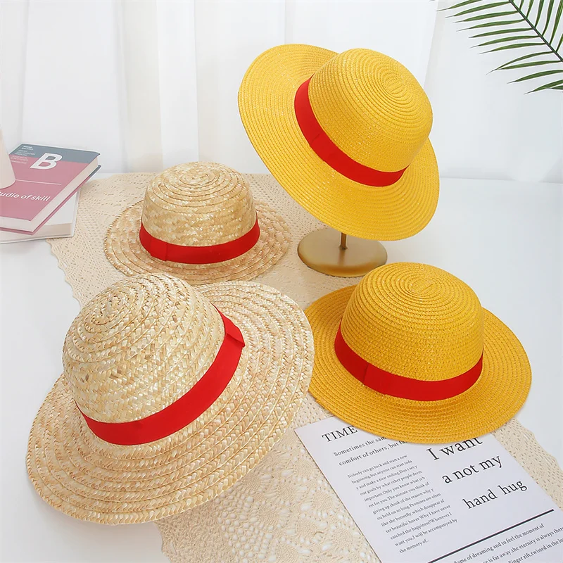 31-35CM Anime Strohhut für Festivals, Partys und Cosplay, Sonnenschutz-Hut, Eltern-Kind Sommer-Sonnenhut für Männer und Frauen – Detail 7