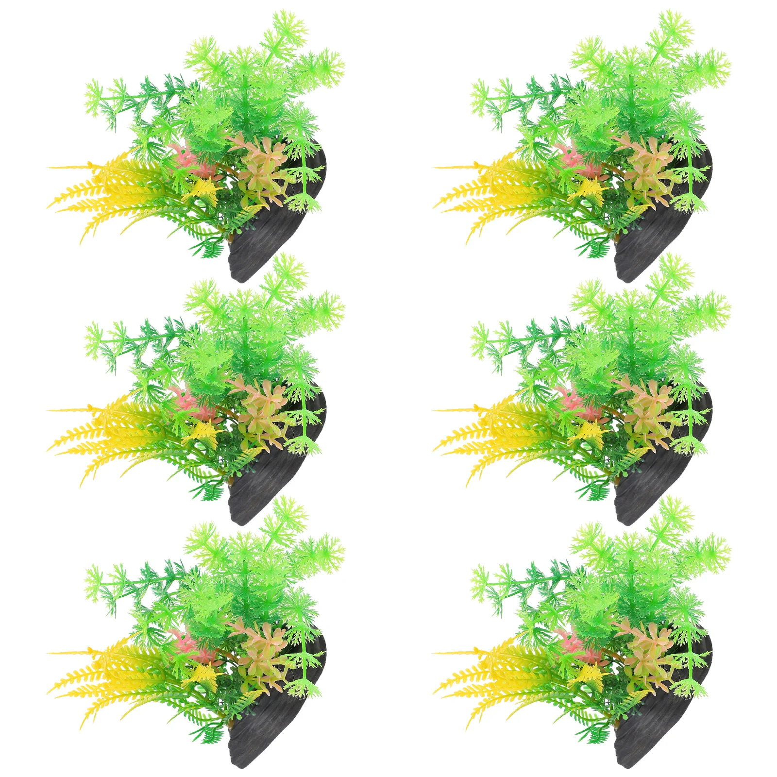 

6Pcs Aquarium Artificial Plant Simulation Fish Tank Decoration Natural Lifelike Plastic Aquatic Plants Accessories