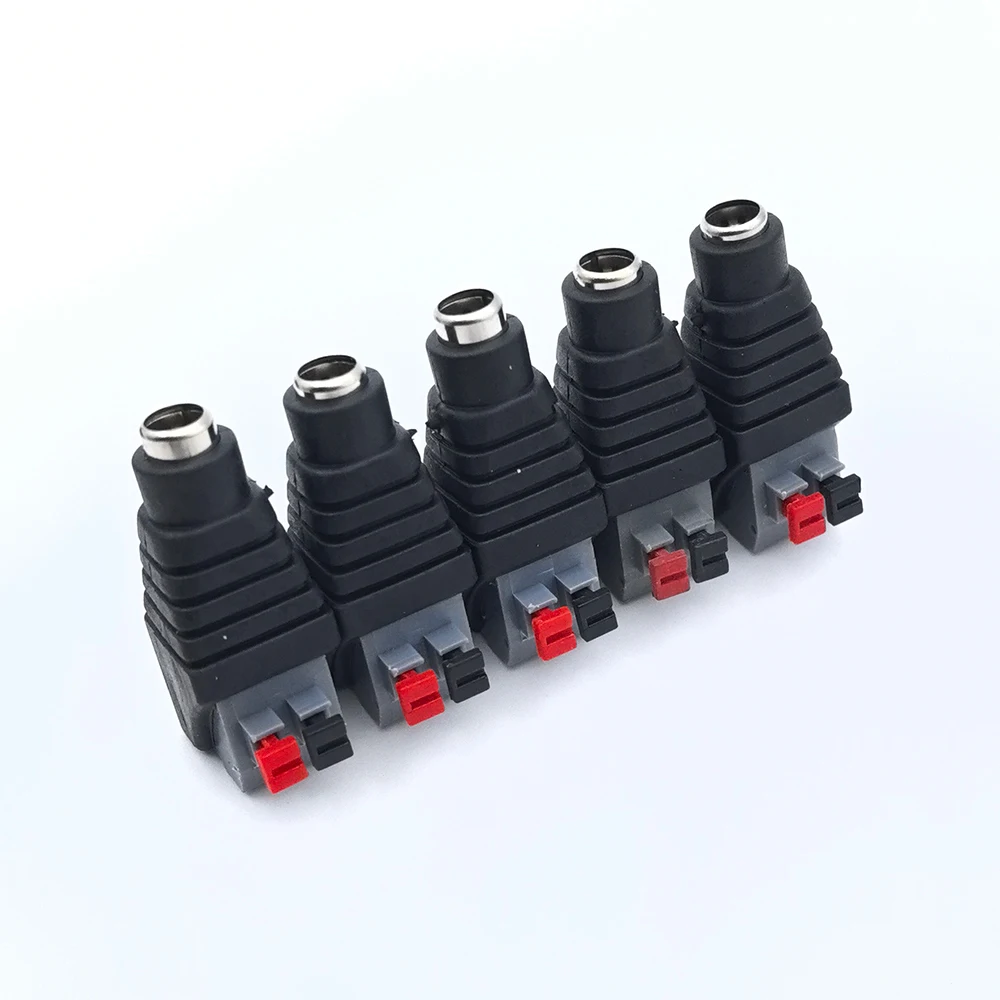 Male Female Socket Barrel Adapter 12V DC Power Connector Plug Jack for CCTV Camera LED Strip Supply Terminal 2.1mm X 5.5mm gallery 5