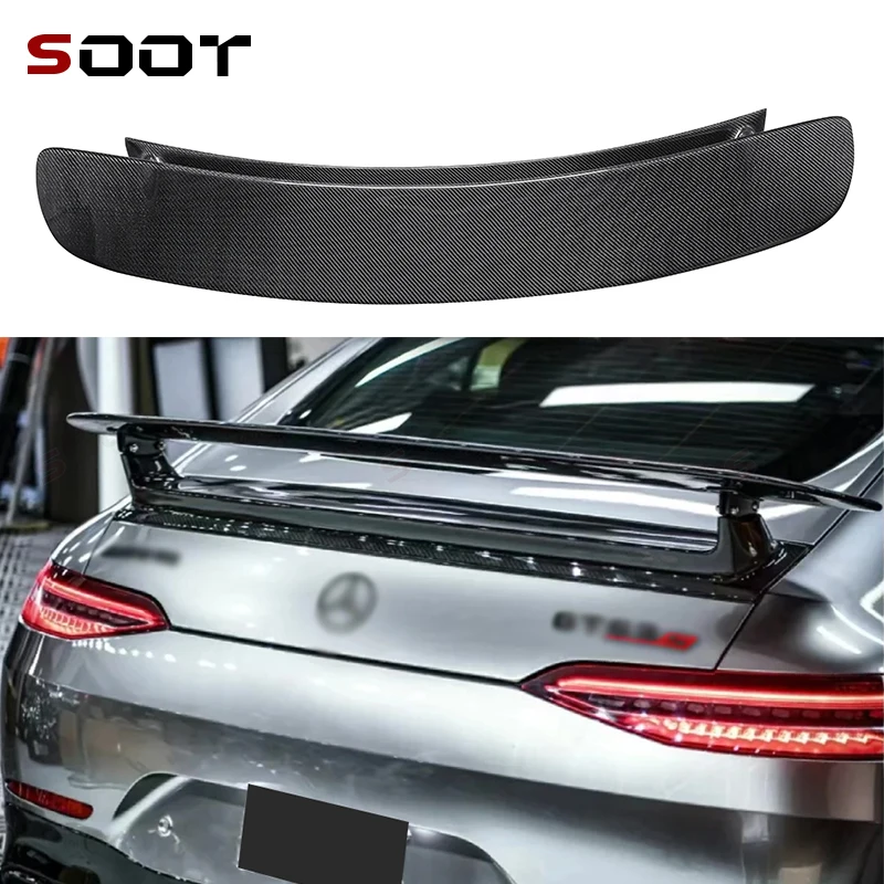 

For Mercedes Benz AMG GT50 GT53 GT63 Carbon Fiber Spoiler Tail fins Rear Trunk Spoiler Guide Wing Rear Wing Auto Parts