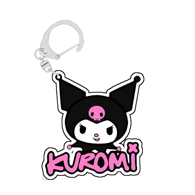 Hello Kitty Pendant Anime Sanrios Kuromi Cartoon Acrylic Keychain Cute Mobile Phone Accessories Student School Bag Pendant Gift