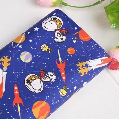 Cartoon Snoopy Space Exploration Cotton Fabric for Sewing Needlework, Home Textile,DIY Patchwork, Material by Half Yard