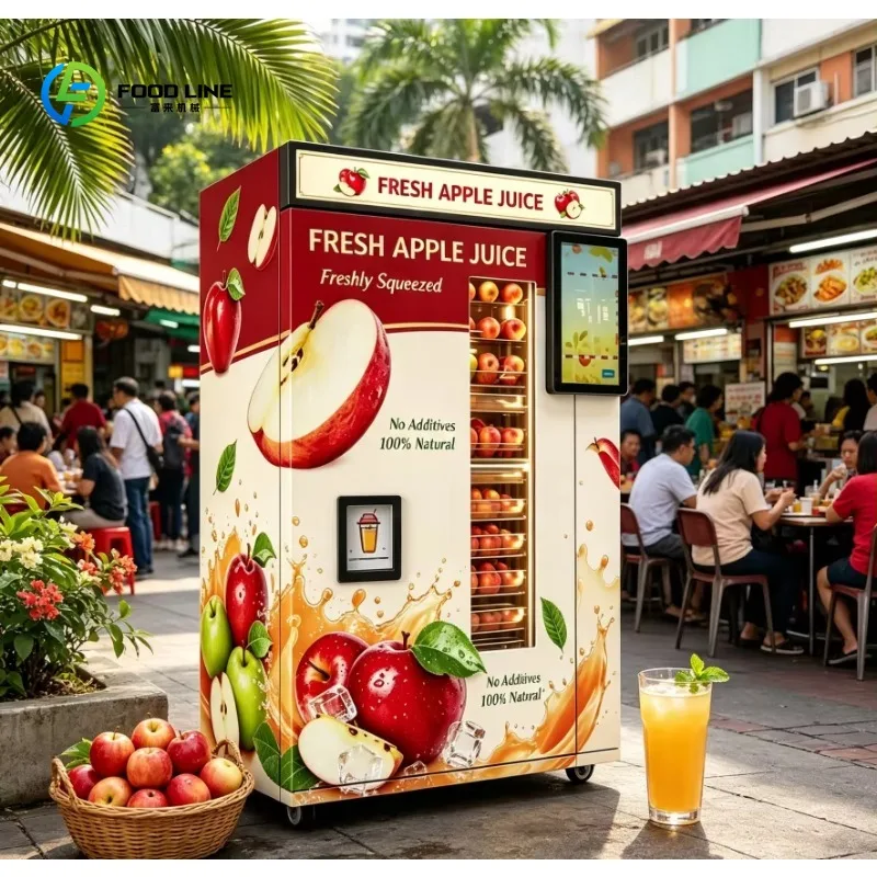 Apple Juice Vending Machine Unattended Self Service Freshly Squeezed  Fruit Juice Dispenser, for Mall Tourist Attraction,