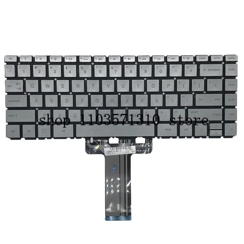 

US Laptops Keyboard with Backlit for HP Pavilion X360 14-BA 14T-BA 14M-BA 14-BS 14-BW 14-BF 14m-CD 14m-DH 14m-CF 14-DK Silver