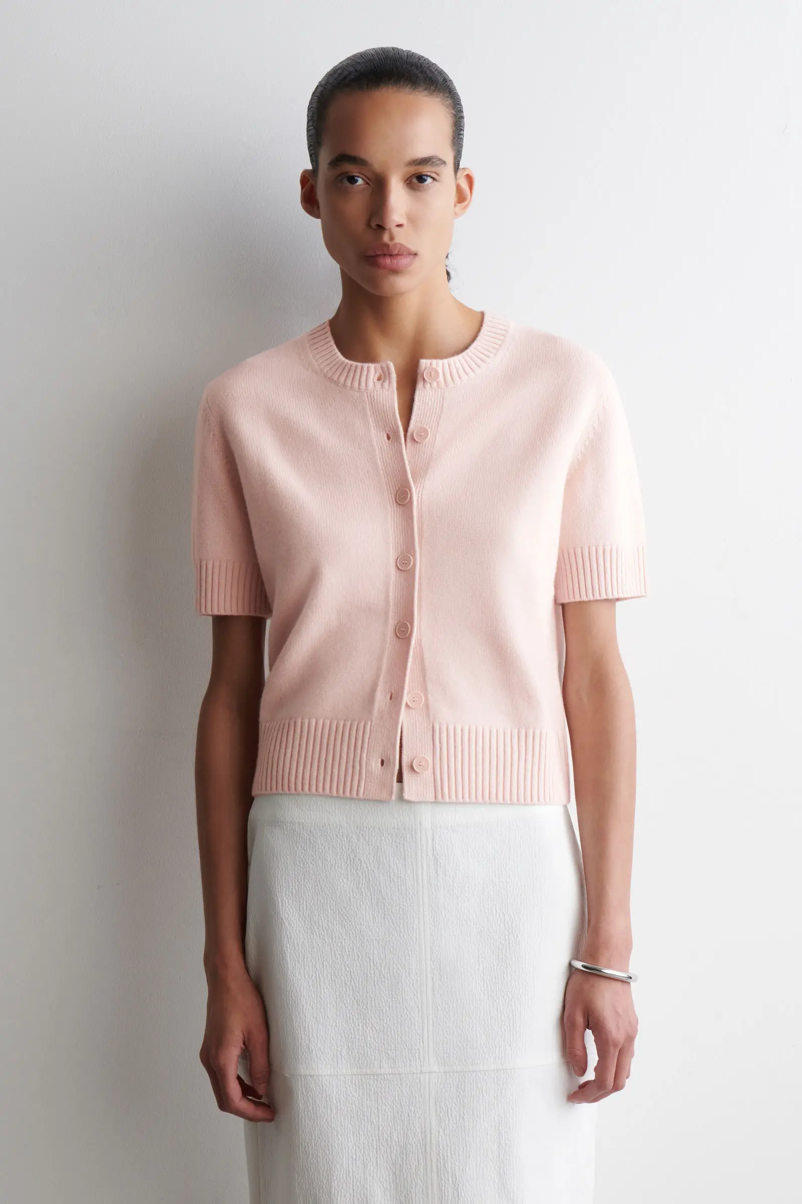 Ethereal MD 2025 massidutti spring new style of Ladies' casual fashion Solid-color polo collar knitted cardigan