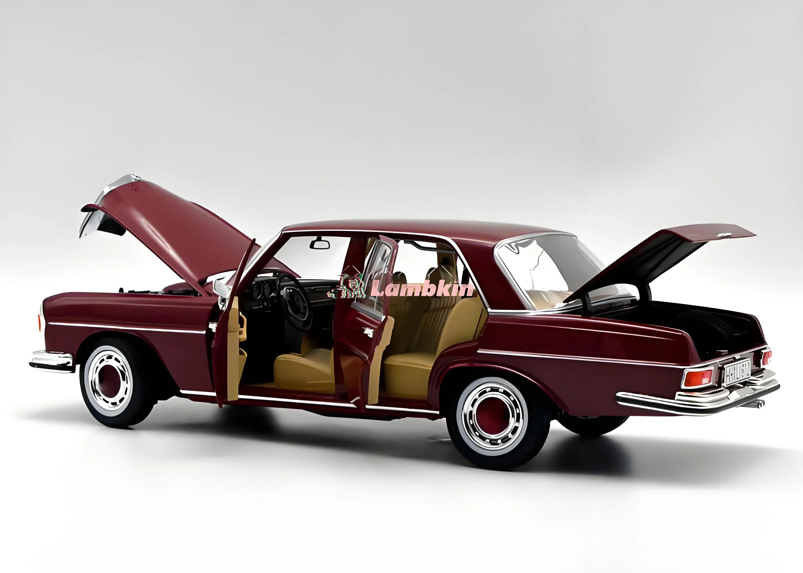 Special price for 1 NOREV 1:18 benz-280SE 1968 Date Red Alloy Car Model Ornament Home Miniature Gift Collection