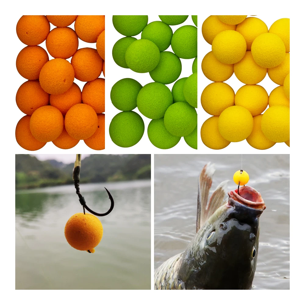 10Pcs/lot Carp Fishing Pop Ups Boilies Beads Floating EVA Ball Flavor Mainline Baits Lures Multi-flavor Pill Bait