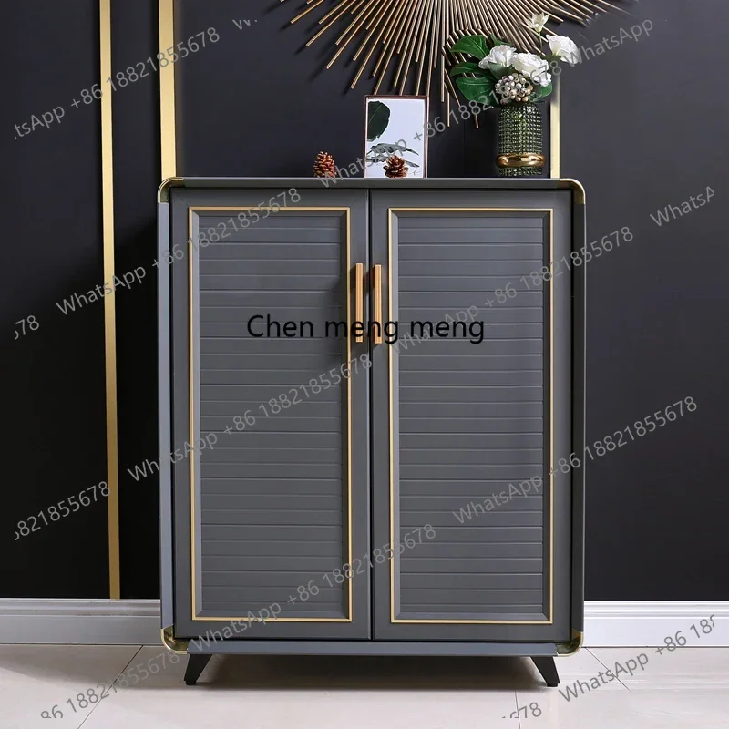 Large Capacity Metal Shoe Cabinet Organizer Modern Space Saving Living Room Shoe Rack Luxury Designer Sapateira Home Furniture