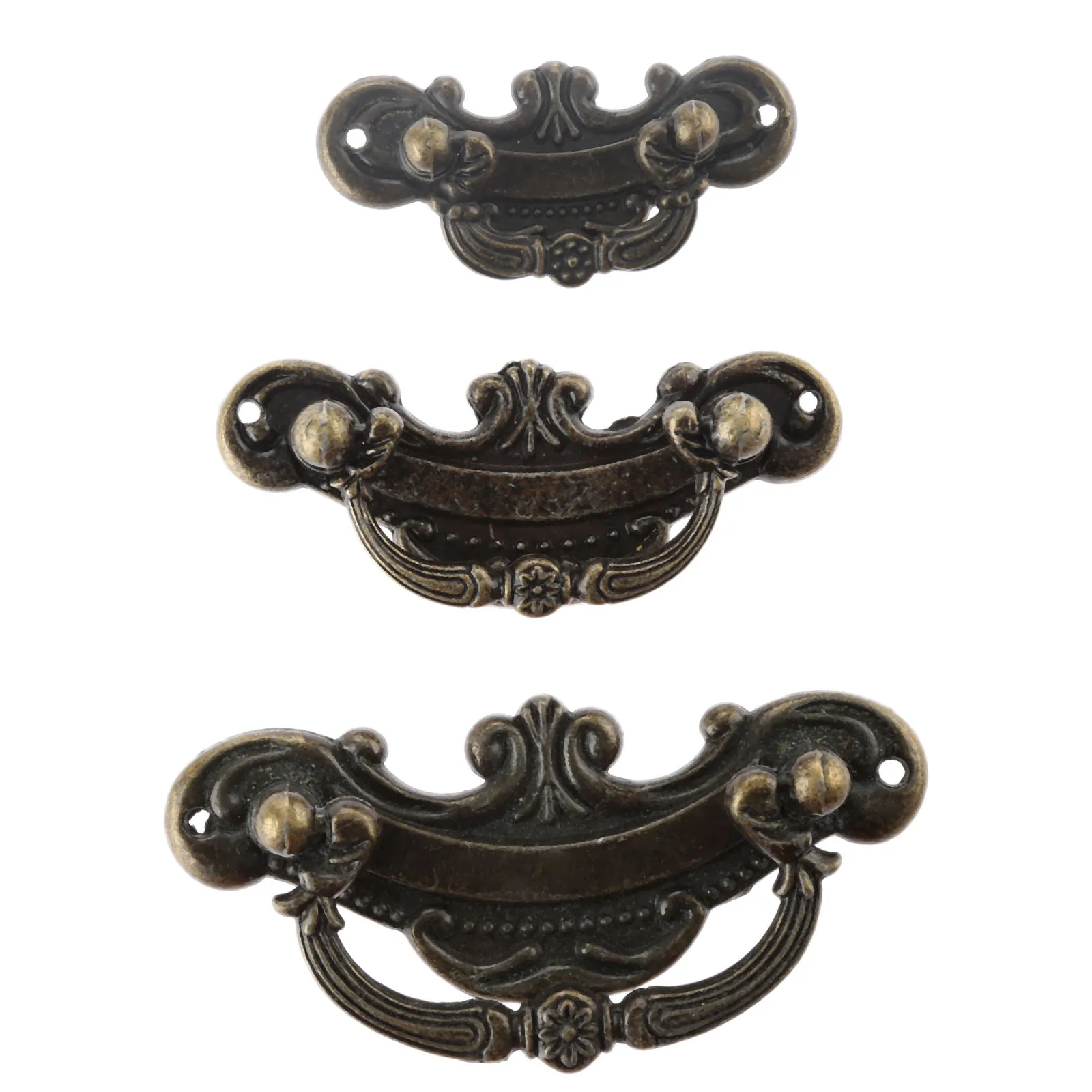 DRELD Antique Furniture Handle Vintage Drawer Cabinets Knobs and Handles Door Cupboard Handles Kitchen Pull Furniture Fittings