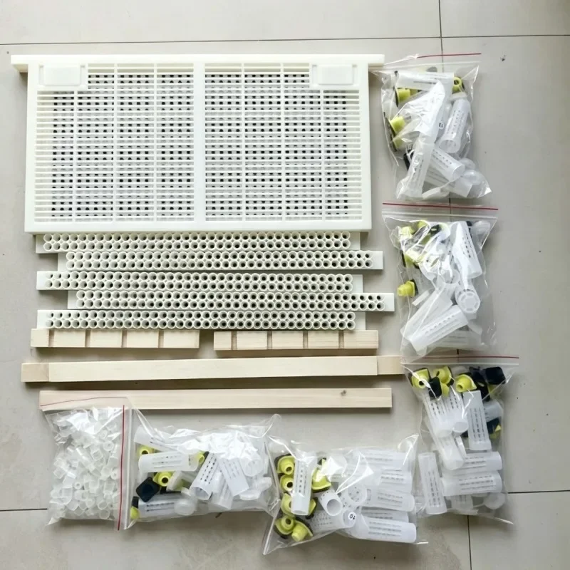 No-Moving Larvae Royal Jelly Frame, Italian Bee Queen Rearing Kit, Queen Excluder, Cell Bar Base, Pierced Royal Jelly Frame