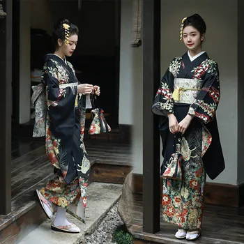 Kimono Kadın Japon Geleneksel Yukata Haori Kimono Cosplay Bluz Elbisesi Kadın Yaz Moda Fotoğrafçılığı Elbise Parti Elbise