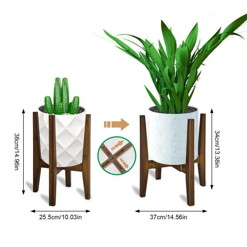 Soportes de plantas ajustables, tipo de suelo para plantas de interior, estante para macetas, soporte de exhibición para jardín interior y balcón