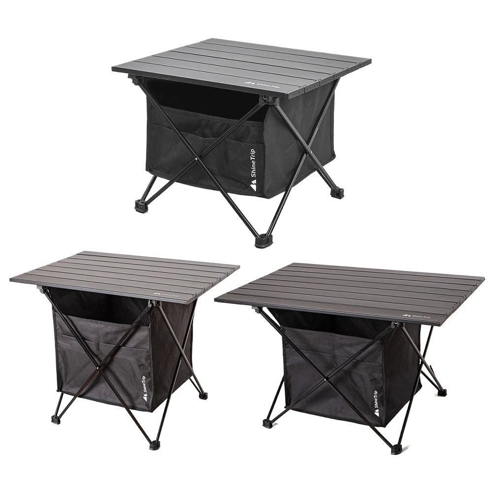 Mesa de camping Mesa plegable de aleación de aluminio Mesa de campamento portátil liviana con bolsa de almacenamiento para acampar al aire libre Picnic en la playa