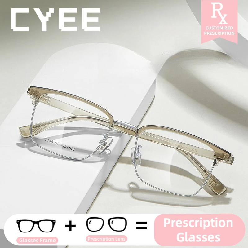 

CYEE Stylish Appearance Photochromic Myopia Eyeglasses Anti Blue Ray Clear Vision Glasses Custom Prescription Optical Eyewear