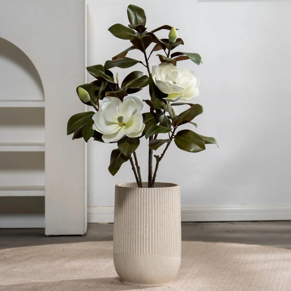 Magnolia Bionic Green Plant Artificial Tree Indoor Home Decoration Fake Flower Pot Props for Shooting