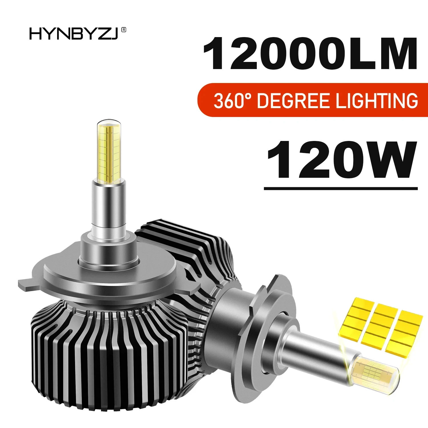 

HYNBYZJ H7 H4 LED CANBUS 360 for Projector Lenses 12000LM H11 LED H1 Headlight Bulb HB3 9005 HB4 9006 Hir2 9012 Fog Light 6000K